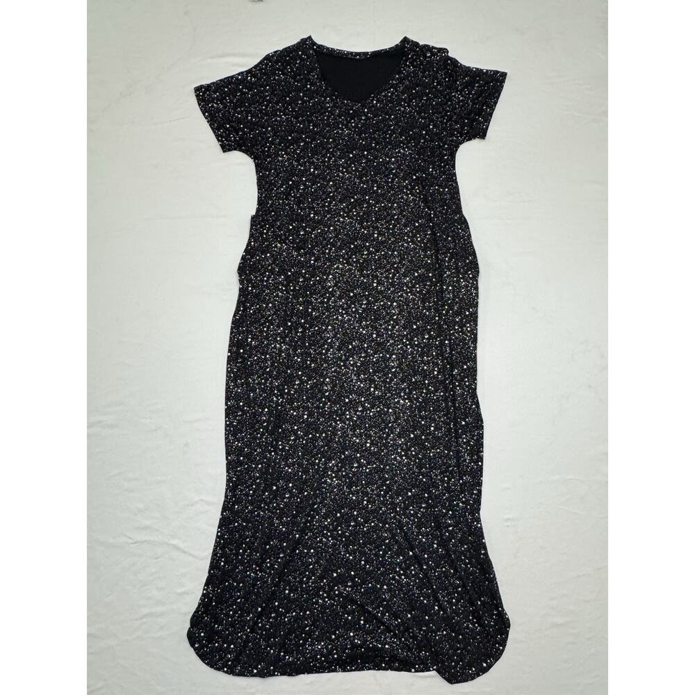 Huskary XXL Black‎ Sparkle Party Dress Pullover Stretchy